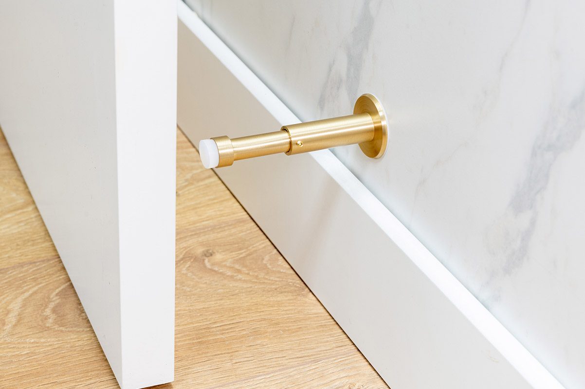 Tope de Puerta Pared Extensible Laton Inspiracion Herrajes Evi